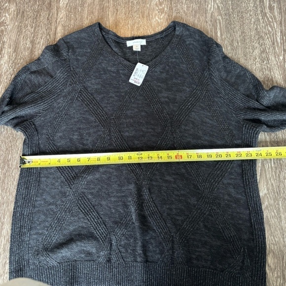 CJ Banks women’s knit gray sweater size 2X. Cotton blend NWT - Picture 12 of 12